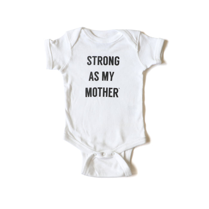 Strong As My Mother Baby onesie - white