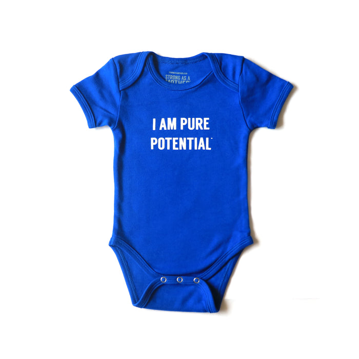 I Am Pure Potential Baby Onesie - Blue