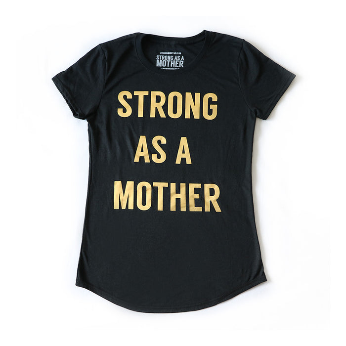 TEXT Women's T-Shirt - Black / Gold Text