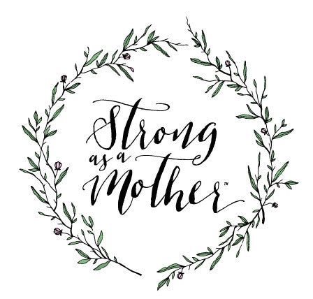 Strong As A Mother - Floral Grey T-Shirt