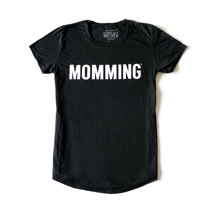 MOMMING T-Shirt - Black / White Text
