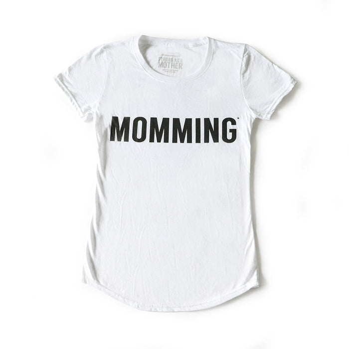 MOMMING T-Shirt - White / Black Text