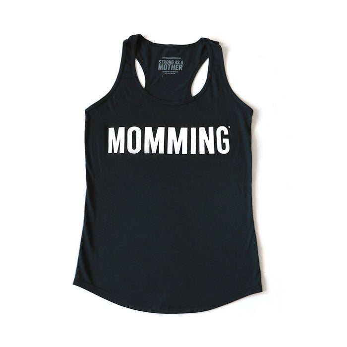 MOMMING Tank Top - Black / White Text