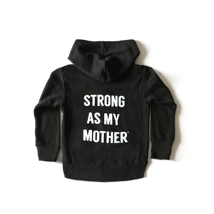 Strong As My Mother Toddler Zip-Up Hoodie