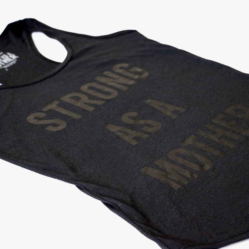 Original Strong as a Mother - Tank Top - Black / Black Text