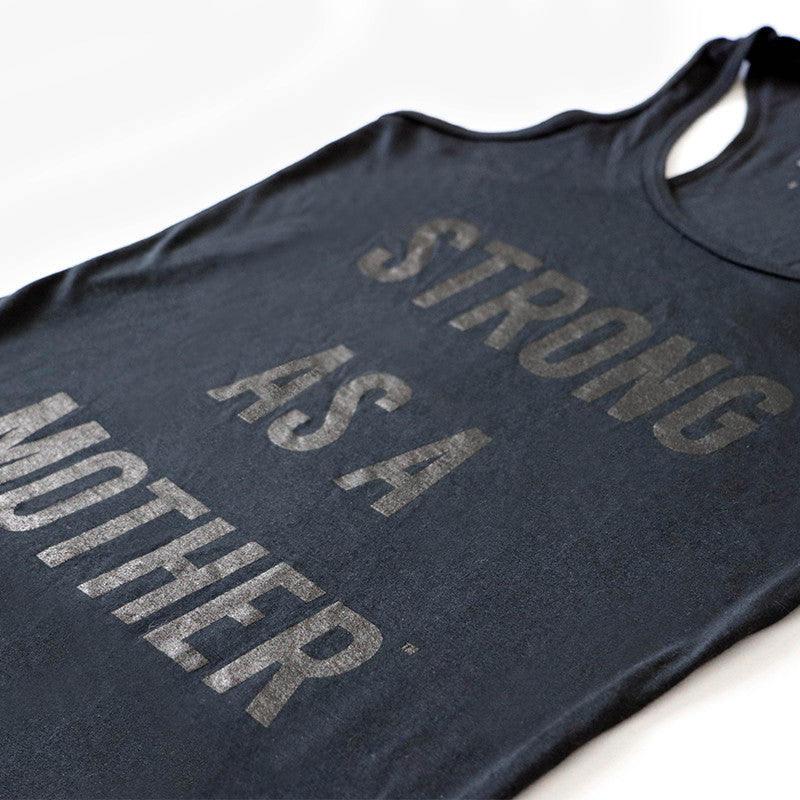 Original Strong as a Mother - Tank Top - Black / Black Text