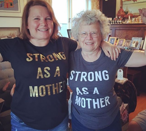 Strong as a Mother T-shirt - Black & Gold