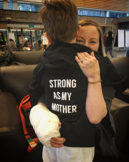 Strong As My Mother Youth Zip-Up Hoodie