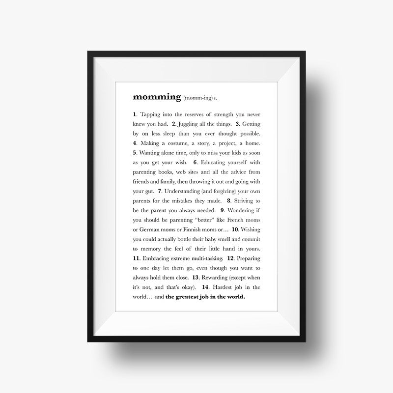 Definition of Momming Poster Print - 11in x 17in - Frame not included