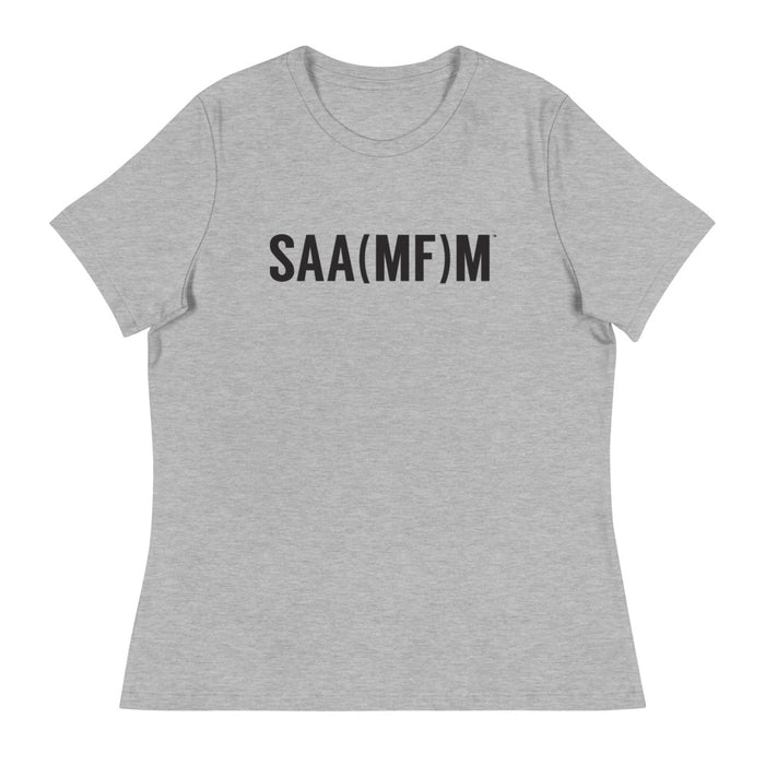 SAAM - SAA(MF)M Women's Relaxed T-Shirt - Black Print